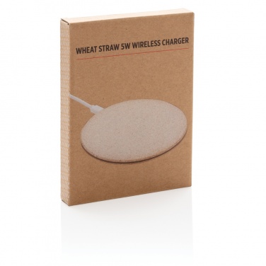 Logo trade corporate gift photo of: 5W Wheat straw wireless charger